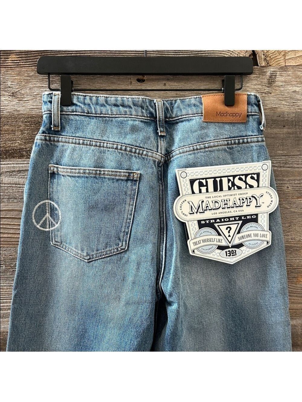 Madhappy X Guess The Boyfriend Jeans Collaboration in Light Wash Sz 26 NWT - Picture 7 of 12